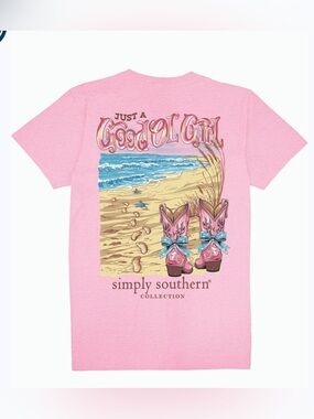 Simply Southern Pink 'Just a Good Ol' Girl' Short Sleeve Tee NWT